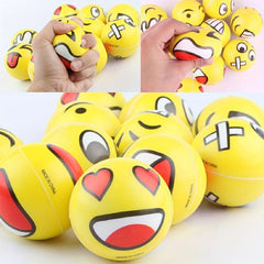 12pcs Sponge Balls Happy Face Expression Balls Mood Balls Funny Squeeze Balls