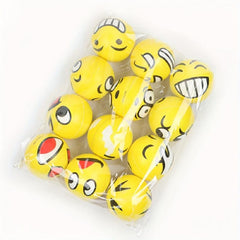 12pcs Sponge Balls Happy Face Expression Balls Mood Balls Funny Squeeze Balls