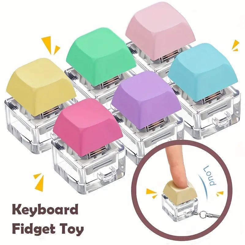 Fidget Keyboard Keychain Toy Stress Relief Gift