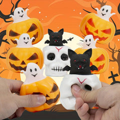 Halloween Pumpkin Bat Skull Decompression Toy Tricky Horror Vent Toy