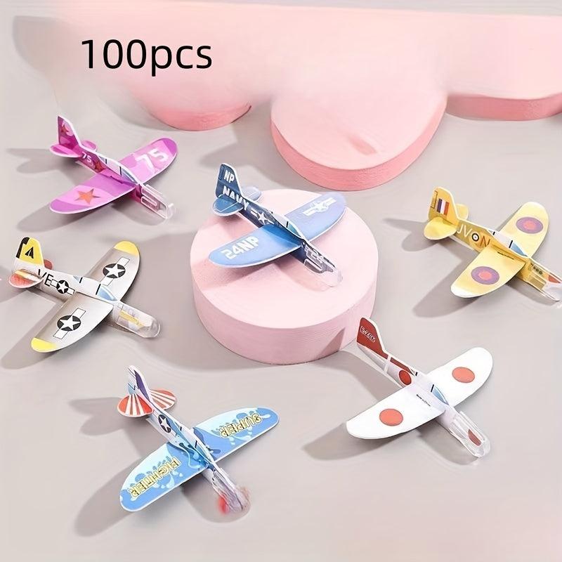 10pcs Mini Foam Airplane DIY Puzzle Educational Toy Kindergarten Gift