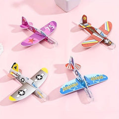 10pcs Mini Foam Airplane DIY Puzzle Educational Toy Kindergarten Gift