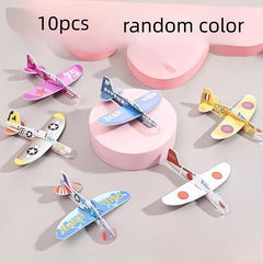 10pcs Mini Foam Airplane DIY Puzzle Educational Toy Kindergarten Gift