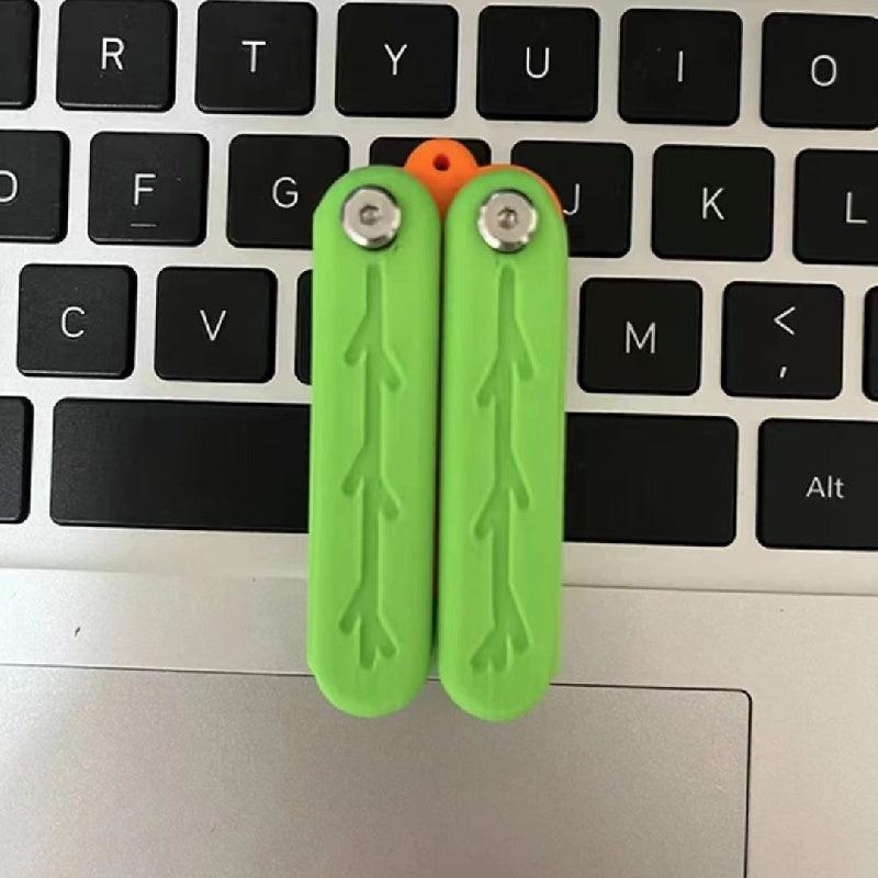 3D Gravity Carrot Butterfly Decompression Push Small Toy