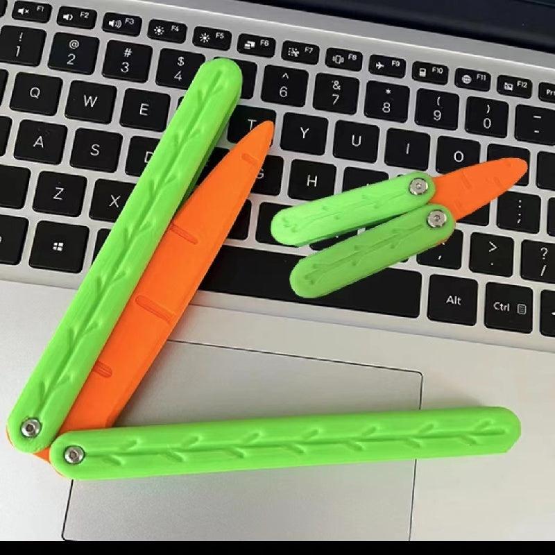 3D Gravity Carrot Butterfly Decompression Push Small Toy