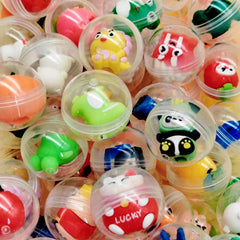100pcs 32mm Transparent Twist Egg Ball Toy Pen Sleeve Toy Small Gift