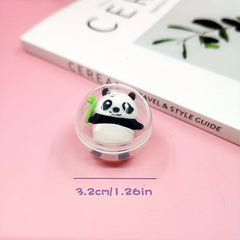 100pcs 32mm Transparent Twist Egg Ball Toy Pen Sleeve Toy Small Gift
