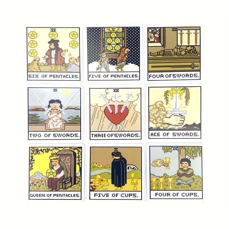 8 Bit Fantasy Tarot Cards Deck Pixelated Retro Video Game Art