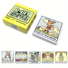 8 Bit Fantasy Tarot Cards Deck Pixelated Retro Video Game Art