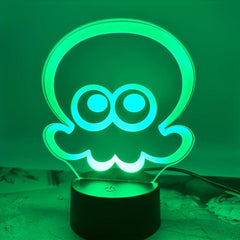 Octopus 3D Night Light Colorful Touch Bedroom Lamp