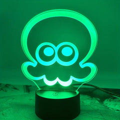 Octopus 3D Night Light Colorful Touch Bedroom Lamp