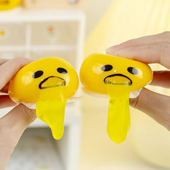 5pcs Vomiting Egg Yolk Decompressing Toys Stress Balls Slime Sensory Toys