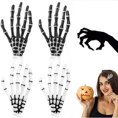 2 Pcs Halloween Skeleton Hand Bone Hair Clip Horror Hair Clip