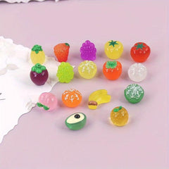 Resin Small Toys Food Play Fruit Strawberry 3pcs