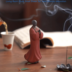 Monk Ceramic Dolls for Bonsai or Study Decor