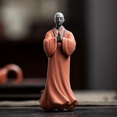 Monk Ceramic Dolls for Bonsai or Study Decor