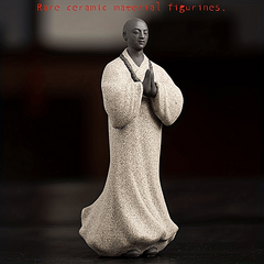 Monk Ceramic Dolls for Bonsai or Study Decor