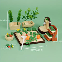30pcs Mini DollHouse Garden Set Forest Family Kitchen Garden Growing Toy