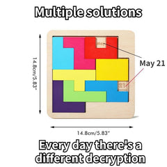 Wooden Daily Calendar Puzzle - Christmas Gift