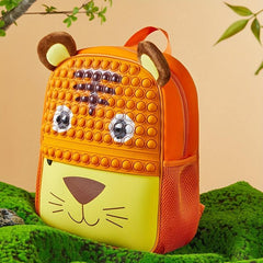 Cartoon Animal Plush Backpack for Girls in School Season