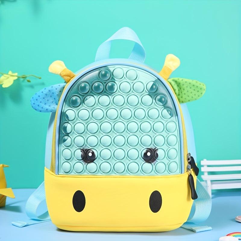 Cartoon Animal Plush Backpack for Girls in School Season