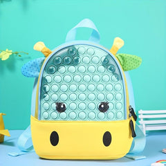 Cartoon Animal Plush Backpack for Girls in School Season