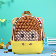 Cartoon Animal Plush Backpack for Girls in School Season