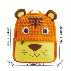 Cartoon Animal Plush Backpack for Girls in School Season