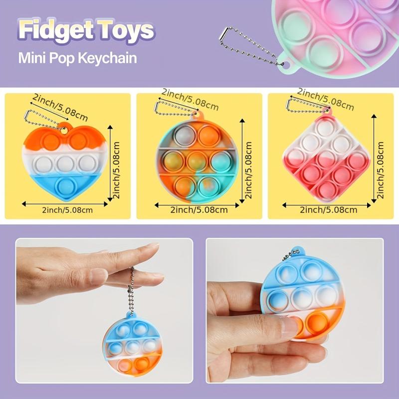 24pcs Pop Fidget Toys Party Favors for Toddler Mini Stress Toys for Kids