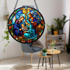 Jesus Stained Acrylic Window Suncatcher Ornament Outdoor Decor