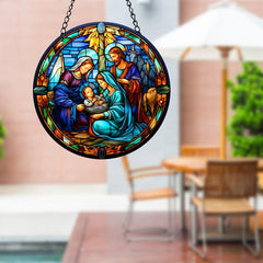 Jesus Stained Acrylic Window Suncatcher Ornament Outdoor Decor