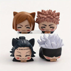 4pcs Anime Sleep Cat Figure Toys Dolls Ornaments Christmas Birthday Gift
