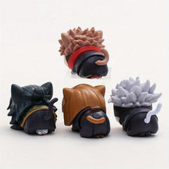 4pcs Anime Sleep Cat Figure Toys Dolls Ornaments Christmas Birthday Gift