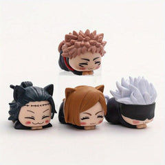 4pcs Anime Sleep Cat Figure Toys Dolls Ornaments Christmas Birthday Gift