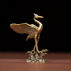 Brass Crane Eagle Metal Statue Metal Crafts Desktop Small Ornaments