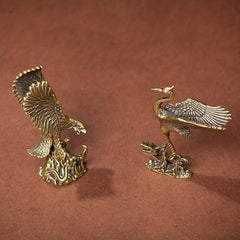 Brass Crane Eagle Metal Statue Metal Crafts Desktop Small Ornaments