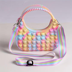 Heart Pop Crossbody Bag Fidget Purse for Girls