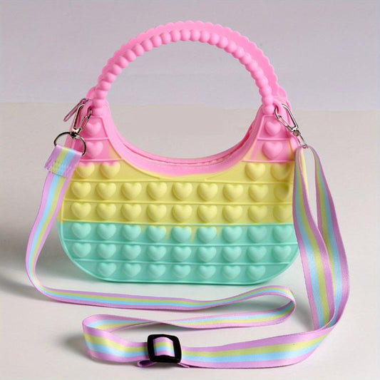Heart Pop Crossbody Bag Fidget Purse for Girls