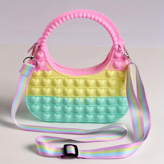 Heart Pop Crossbody Bag Fidget Purse for Girls