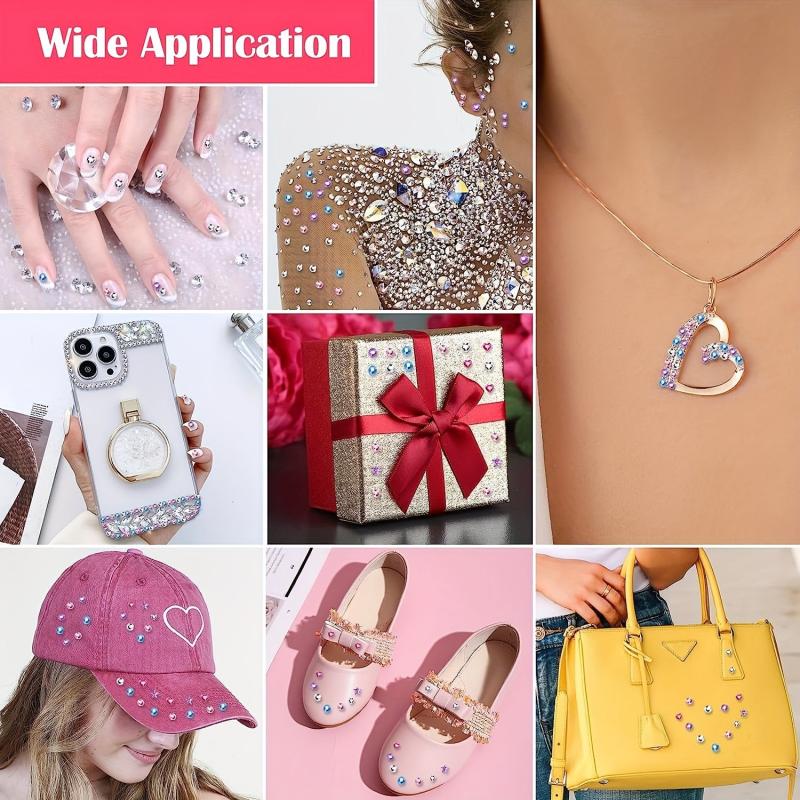 240pcs Gems Hair Nail Clippers Hair Charming Kit