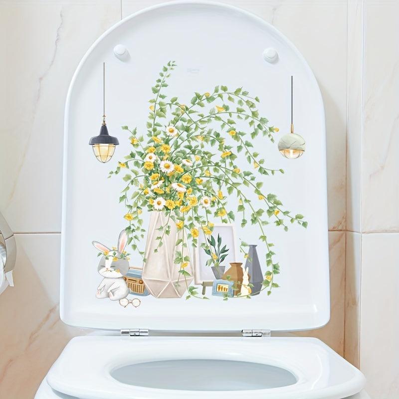 Home Decor Toilet Sticker Waterproof PVC Removable Sticker