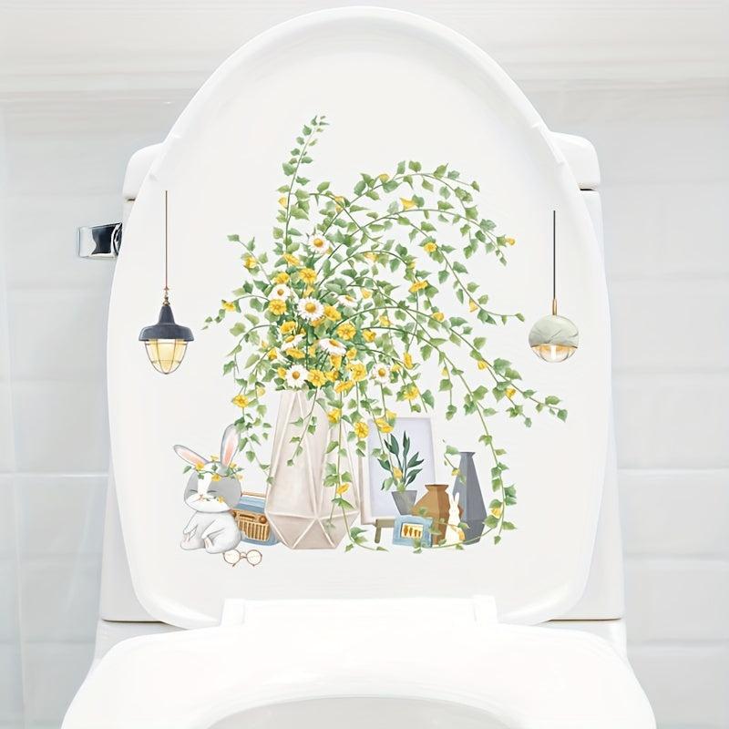 Home Decor Toilet Sticker Waterproof PVC Removable Sticker