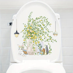 Home Decor Toilet Sticker Waterproof PVC Removable Sticker