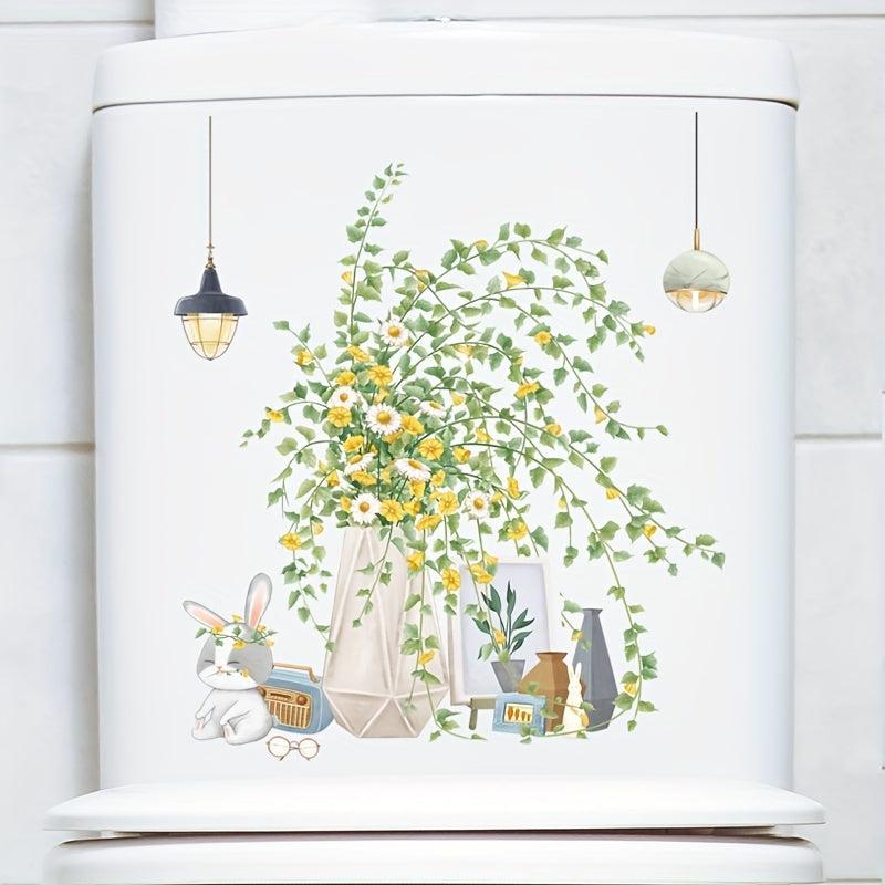 Home Decor Toilet Sticker Waterproof PVC Removable Sticker