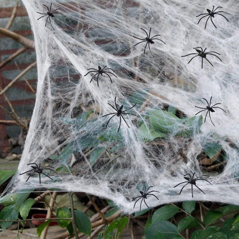 Gothic Punk Spider Webs Opening Ring Dark Animal Trick Toys