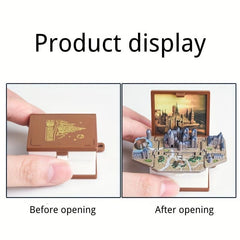 3D Deformation Toy Dinosaur Key Chain Creative Book