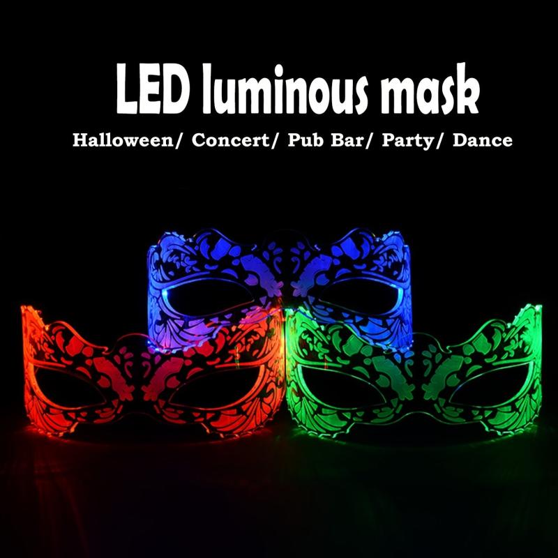 LED Face Mask Luminous Glasses Glow In Dark Glasses Musical Party Decoration