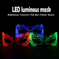 LED Face Mask Luminous Glasses Glow In Dark Glasses Musical Party Decoration
