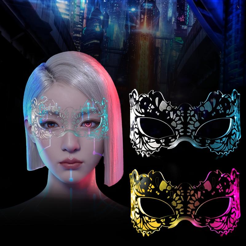 LED Face Mask Luminous Glasses Glow In Dark Glasses Musical Party Decoration