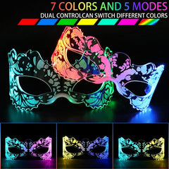 LED Face Mask Luminous Glasses Glow In Dark Glasses Musical Party Decoration